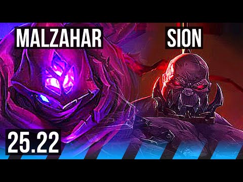 MALZAHAR vs SION (MID) | 60k DMG | KR Diamond | 25.22