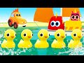 The Five Little Ducks song for kids! Super simple songs for kids & nursery rhymes.