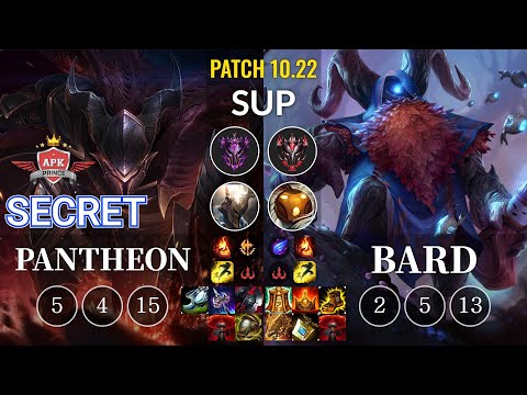 APK Secret Pantheon vs Bard Sup - KR Patch 10.22