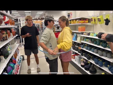 Rhett used our credit card and almost got kicked out of target for doing a hula hoop contest 