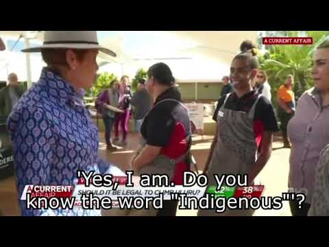 Pauline Hanson 'I'm Indigenous' with subtitles.