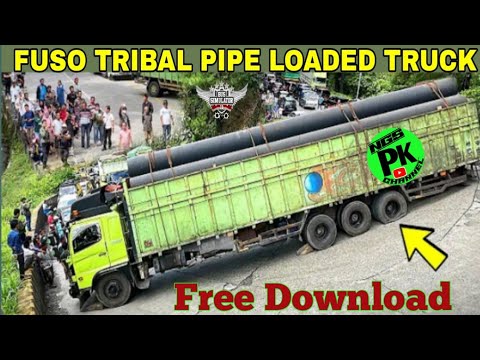 Thumbnail for Fuso Tribal Pipe Loaded Traller mod Bussid For bus simulator Indonesia #truck_mod by rall, Suzuki, SUV, video, WiLL, Jeep, Car, Vehicle, Truck, vide, Bus