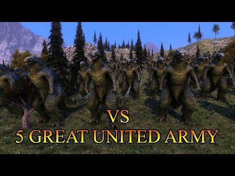 150 Godzilla (Gojira) kaiju vs  5 GREAT UNITED ARMY  -  Ultimate Epic Battle Simulator