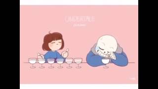 Undertale music with glass cups