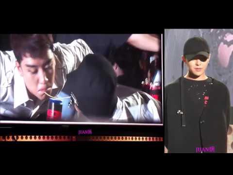 [160910] GD reaction to Nyongtory- BIGBANG FM in Taipei D2