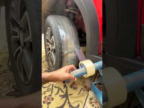 This Guy Covered The Punctured Tire With Tape