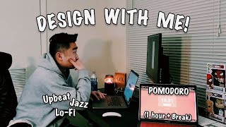 Study With Me (w/ lofi music) : 1 Hour Pomodoro UX Design Session