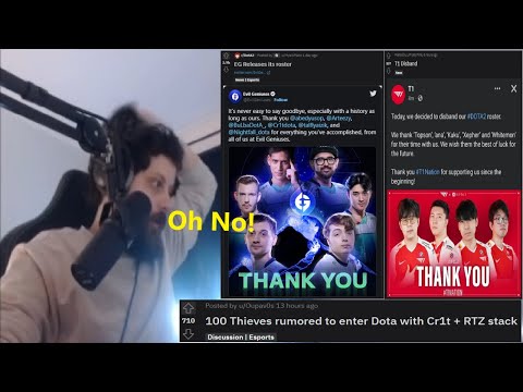 Arteezy Topson Ana Kicked | Rtz Crit Joins 100 Thieves | Evil Geniuses & T1 Disband #353