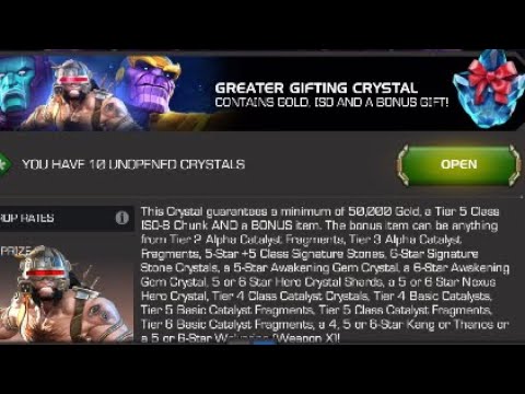 10x Greater Gifting Crystals On Marvel Contest Of Champions