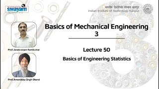 Lecture 50: Basics of Engineering Statistics
