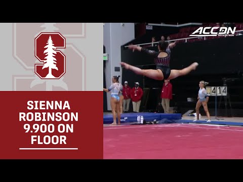 Stanford's Sienna Robinson Takes First Place With A 9.900 On Floor