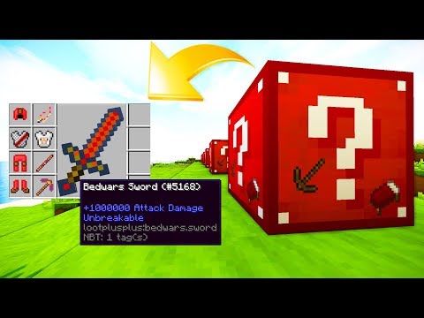 10000000 ATAK VURABİLEN KILIÇ BED WARS ŞANS BLOKLARI - Minecraft