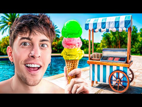 PUSE UN PUESTO DE HELADOS 😎 | Waterpark Simulator #7