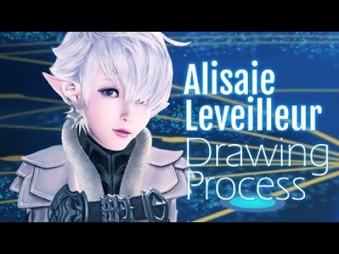 Final Fantasy XIV - Alisaie Leveilleur - Drawing process by Facundo A. Morello
