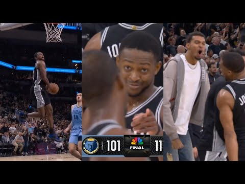 De'Aaron Fox windmill dunk and Harrison Barnes clutch shots caps 11-0 run to win vs Grizzlies