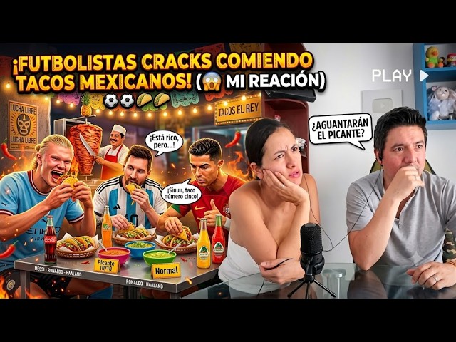 REACCIONANDO a Futbolistas y Extranjeros probando COMIDA MEXICANA 🌮
