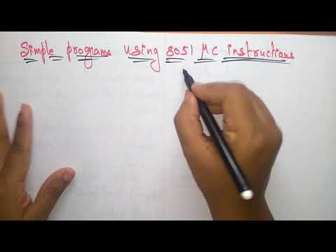 Simple programs of 8051 | Part 1 2 | Embedded Systems | Lec 6 | Bhanu priya