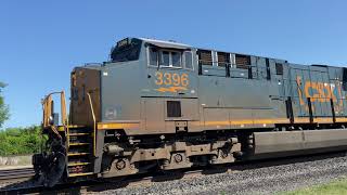 CSX Railroad - Locomotive 3396 - Approaching Yard in Berea, Ohio