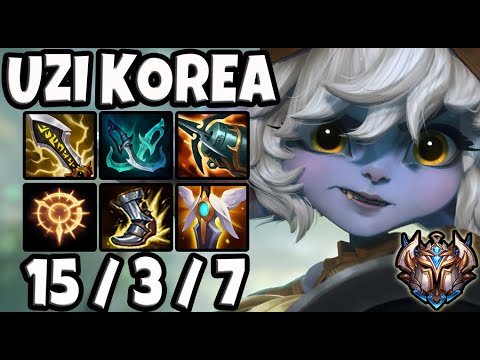 UZI picks TRISTANA vs JHIN [ ADC ] Patch 11.4 Ranked Korea ✅