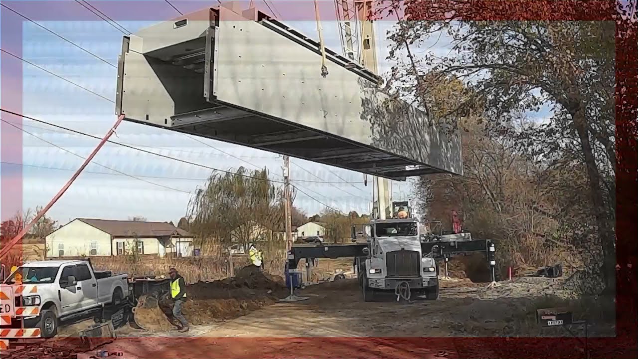 Coweta Box Culvert Install Time Lapse