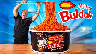 I Made a Giant 100 - Pound  Buldak (instant noodles )