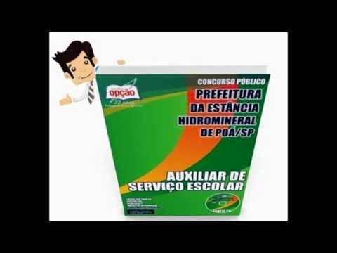 Apostila Concurso Poá 2015 - Auxiliar de Serviço Escolar