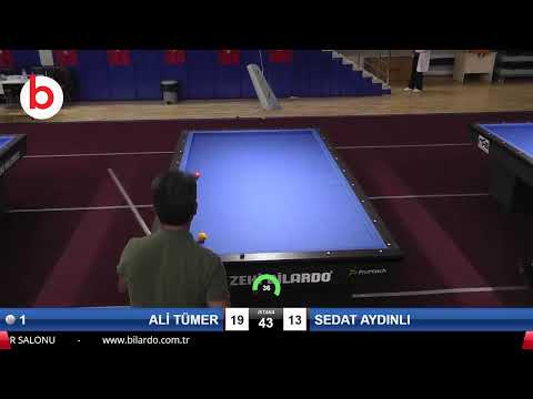 ALİ TÜMER & SEDAT AYDINLI Bilardo Maçı - 2019 TÜRKİYE KUPASI 2.ETAP ERKEKLER-1.ÖN ELEME