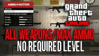 GTA 5 ONLINE - GET ALL WEAPONS (Minigun, RPG) + MAX AMMO (9,999) WITHOUT REQUIRED LEVELS [GTA V]