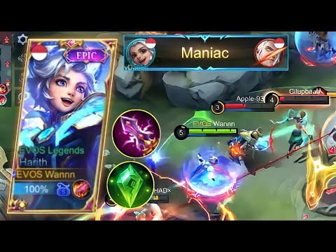 Pakai Nick Name EVOS Wannn Menggunakan Harith Auto Maniac ! Harith Best Build 2021 Top Global - MLBB