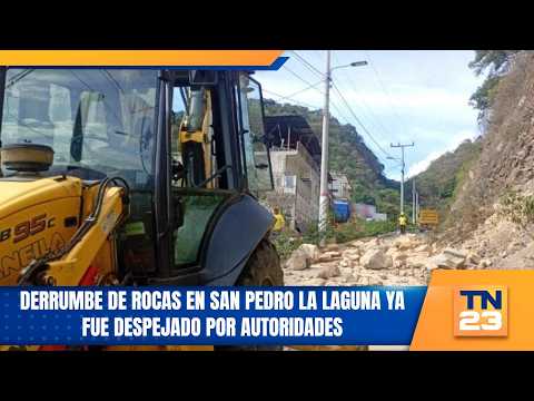 Derrumbe de rocas en San Pedro La Laguna ya fue despejado por autoridades