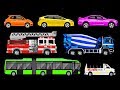 Learn Colors Cars Trucks And Buses Car Truck Bus Sounds Colors For Kids Organic Learning