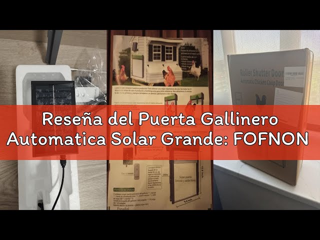 Vídeo relacionado con PUTINEI Puerta Gallinero Automatica Solar con Mando a Distancia, Sensor de luz y Temporizador, Anti-atrapamiento, Puerta Gallinero Grande con Pantalla LCD