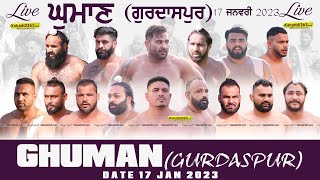 Ghuman (Gurdaspur) Kabaddi Tournament 17 Jan 2023