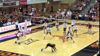 UT Amy Neal hits line