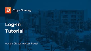 Log-In Tutorial | Accela Citizen Access