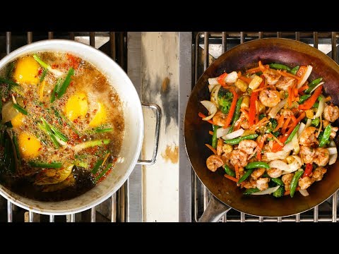 Asian Shrimp Boil & Vegetable Stir-Fry Recipe Video