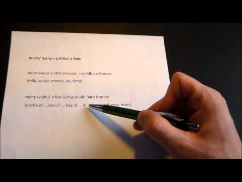 Much und Many, a little und a few | Englisch