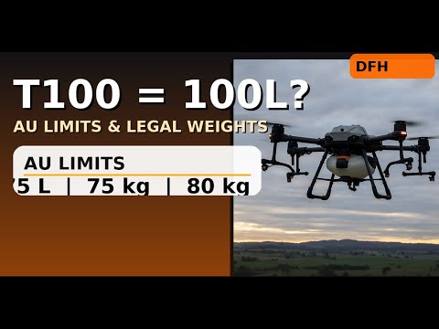 CASA | DJI T100 | 149.9kg Medium RPA | Australia Legal limits on Spray drones