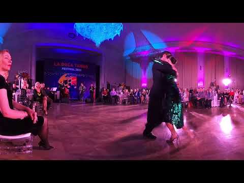  Natalia Luchko  and  Maxim Luchko  are  dancing  to  Solo Tango Orquesta  at  La Boca Tango Festival  in  2021