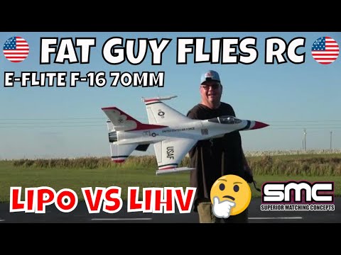 E-Flite 70mm F-16 T.B. LIPO vs LIHV packs Let's Compare! by FGFRC