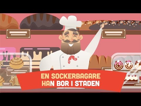 En sockerbagare (med text) - Julmusik för barn