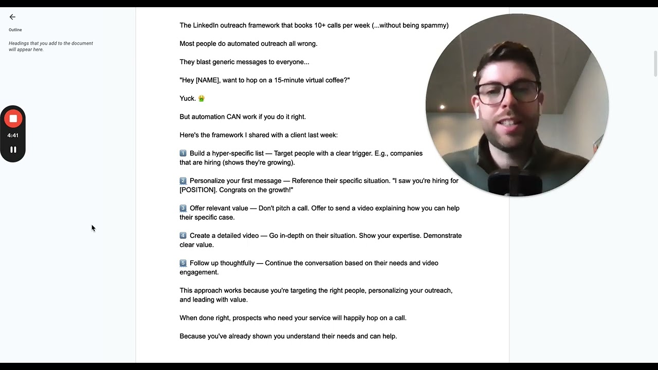 The LinkedIn outreach framework that books 10+ calls per week