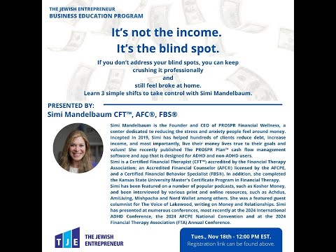 It’s Not the Income. It’s the Blind Spot by Simi Mandelbaum