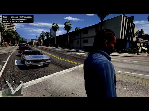NO Commentary [GTA Police Department] #GTA5PoliceChase chaotic traffic