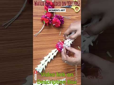 Easy method to string sampangi flower garland #womensart #flowerart #flowergarland #shorts #tuberose