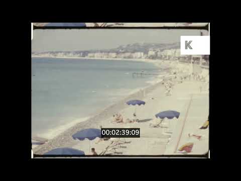 1950s French Riviera, Nice, Promenade des Anglais, 16mm