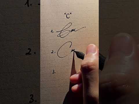 3 simple signature styles with the letter C
