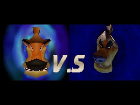 Crash Bandicoot warped -Tiny's Time twister message Comparison Cutscene