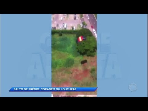 Homem compra paraquedas na internet e salta de prédio em Ribeirão Preto
