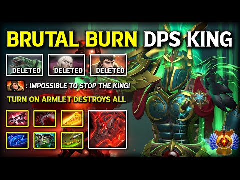 BRUTAL BURN DPS CARRY Wraith King | 14-Mins Radiance | Just few Sword Smash Destroys ALL Dota 2